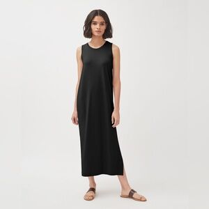 CUYANA Black Drape T Shirt Dress Midi